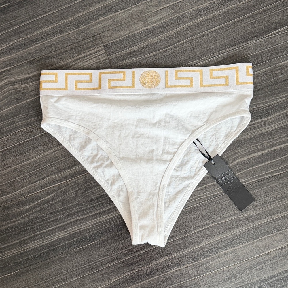Versace Jacquard High-waist Cotton Jersey Briefs